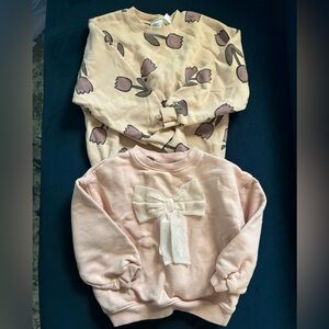 2 Zara girls sweatshirts size 6